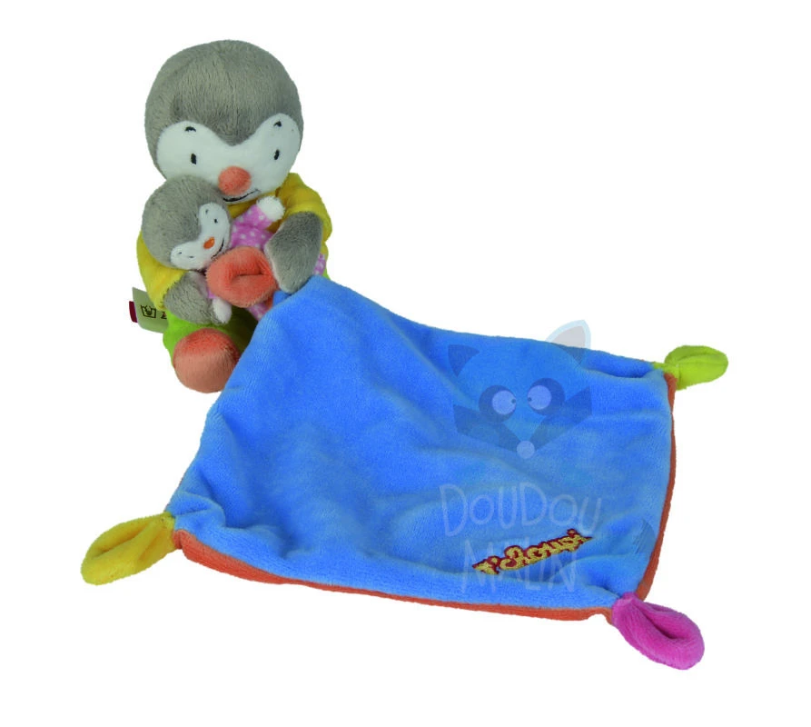 Nicotoy T'choupi Le Pingouin Doudou Mouchoir Avec Bébé Orange Rose Bleu Jaune 1 Nicotoy T'choupi Le Pingouin Doudou Mouchoir Avec Bébé Orange Rose Bleu Jaune