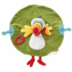 Babysun Doudou Toucan Oiseau Vert Rouge Jaune 30 Cm