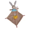 Nicotoy Twiny Grand Doudou Lapin Beige Jaune Bleu 40 Cm