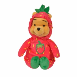 Disney Winnie L'ourson Mini Peluche Fraise Rouge 20 Cm