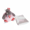 Baby'Nat - Zoé L'hippo - Doudou Mouchoir Rose 25 Cm